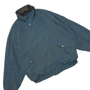 Vintage 1990s Pacific Trail Rain Jacket Mens Large Green Hidden Zipper Workwear
